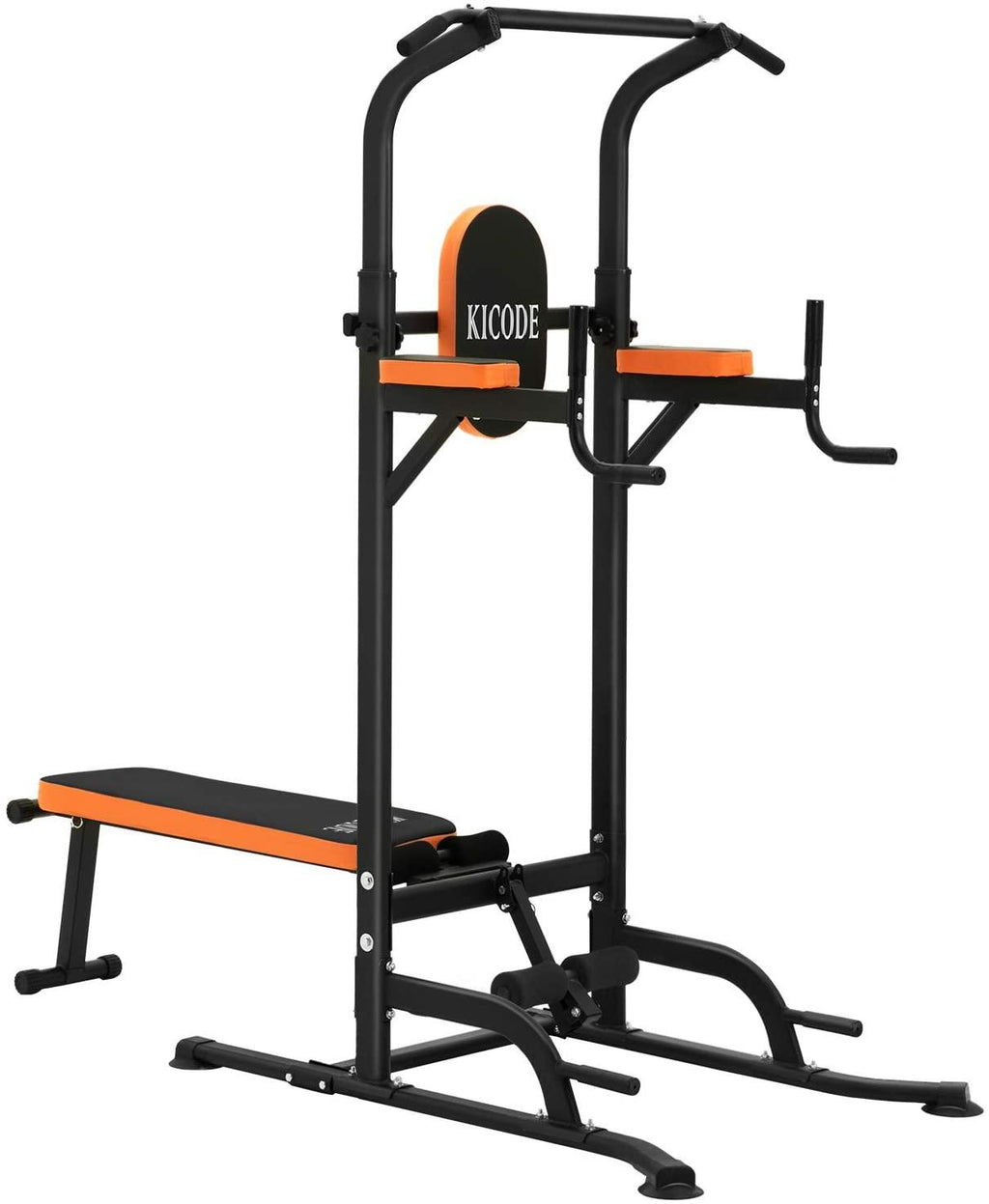 Kicode Power Tower with Bench Pull Up Bar Dip Station, Home Gym Exercise Tower Stand, Strength Training Multi-Function Fitness Equipment