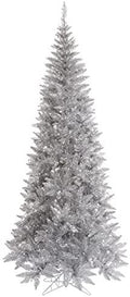 Joedot Christmas Tree 4.5' x 24" Tinsel Silver Slim Fir 400 Tips