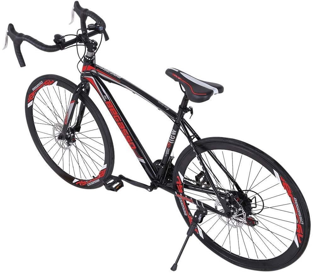 HTNBO Road Bike 700C Wheels 21 Speed Disc Brake Bicycle