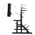 ESULOMP Adjustable Squat Rack Stands Multifunction Barbell Bench Press Dipping Station