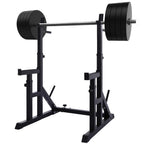 ESULOMP Adjustable Squat Rack Stands Multifunction Barbell Bench Press Dipping Station