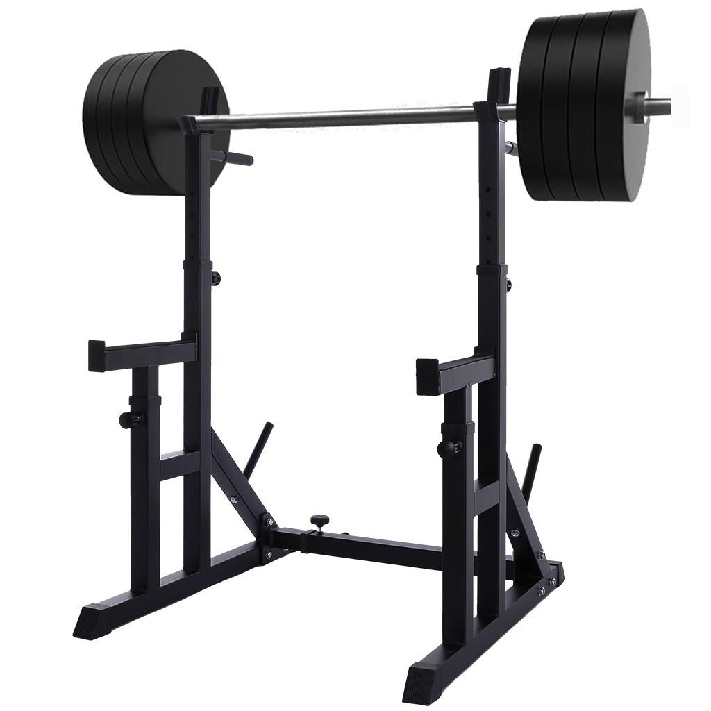 ESULOMP Adjustable Squat Rack Stands Multifunction Barbell Bench Press Dipping Station