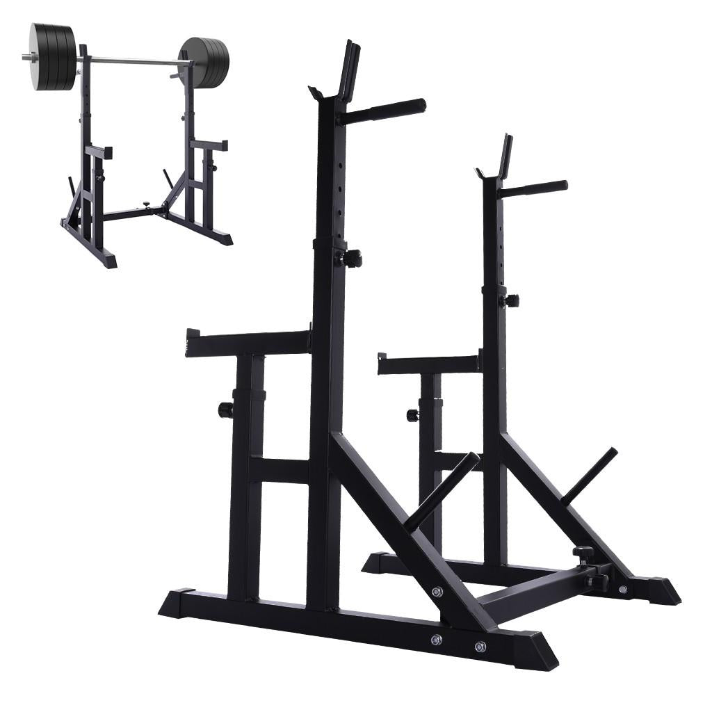 TIMMIS Adjustable Squat Rack Stands Multifunction Barbell Bench Press Dipping Station