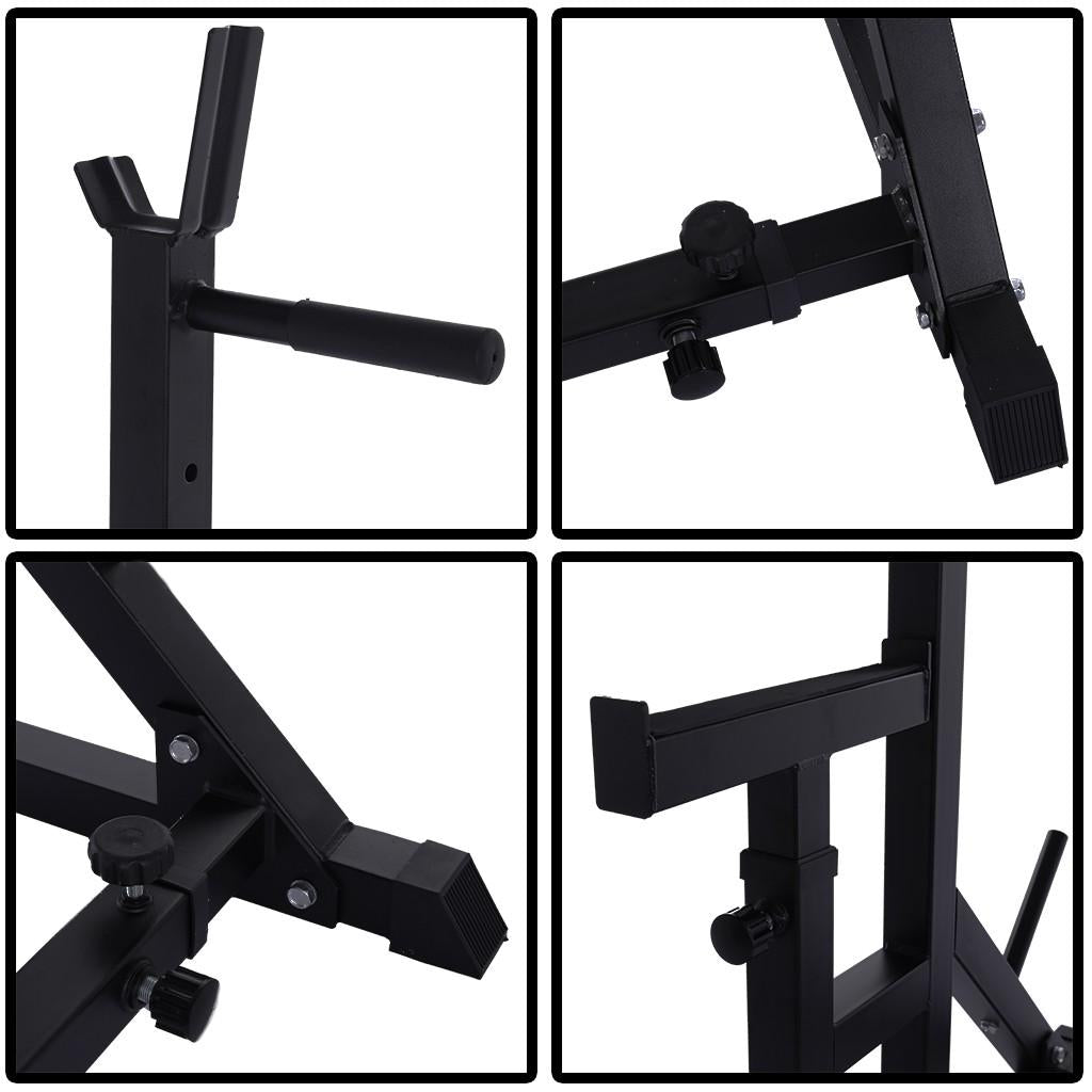 TIMMIS Adjustable Squat Rack Stands Multifunction Barbell Bench Press Dipping Station