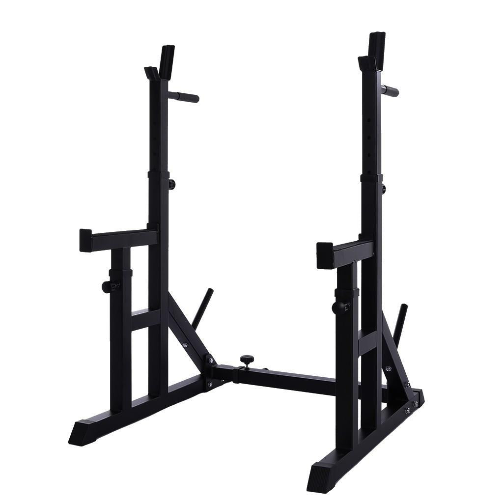 TIMMIS Adjustable Squat Rack Stands Multifunction Barbell Bench Press Dipping Station