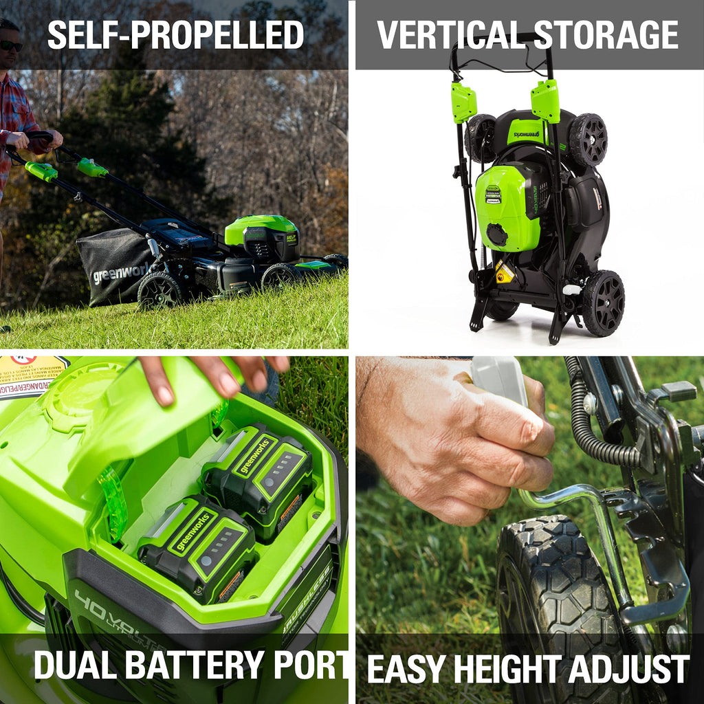 40V 21" Brushless Cordless (Self-Propelled) Lawn Mower (75+ Compatible Tools), 5.0Ah Battery and Charger Included