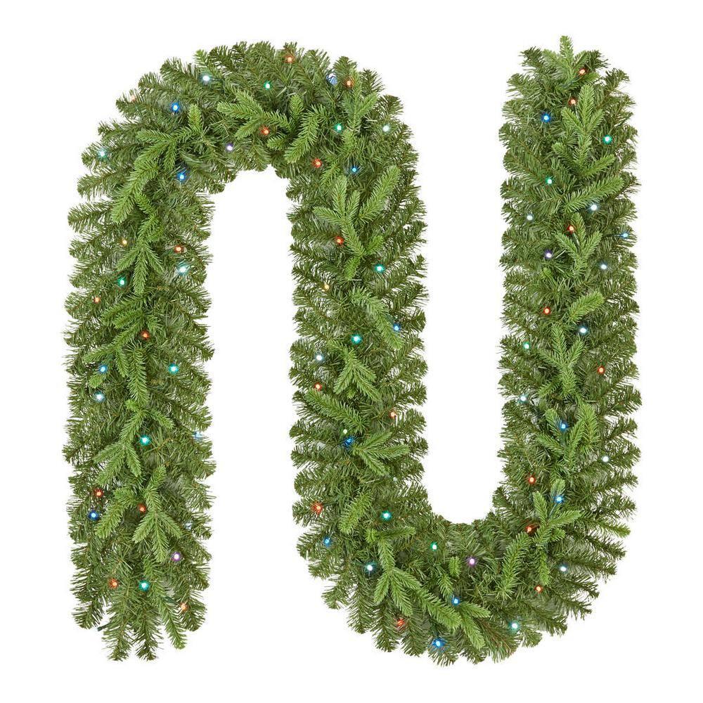 9 ft Prelit Twinkly Swiss Mountain Garland