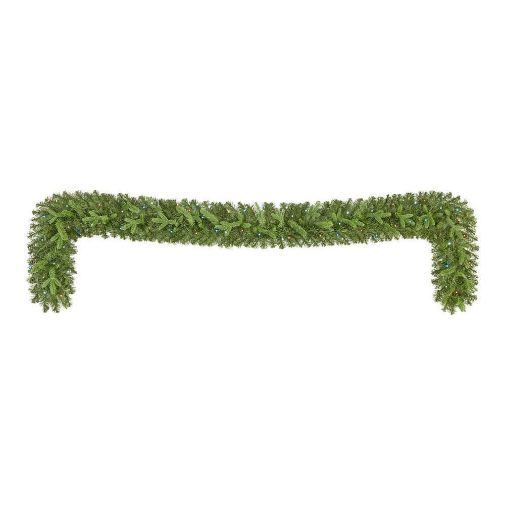 9 ft Prelit Twinkly Swiss Mountain Garland