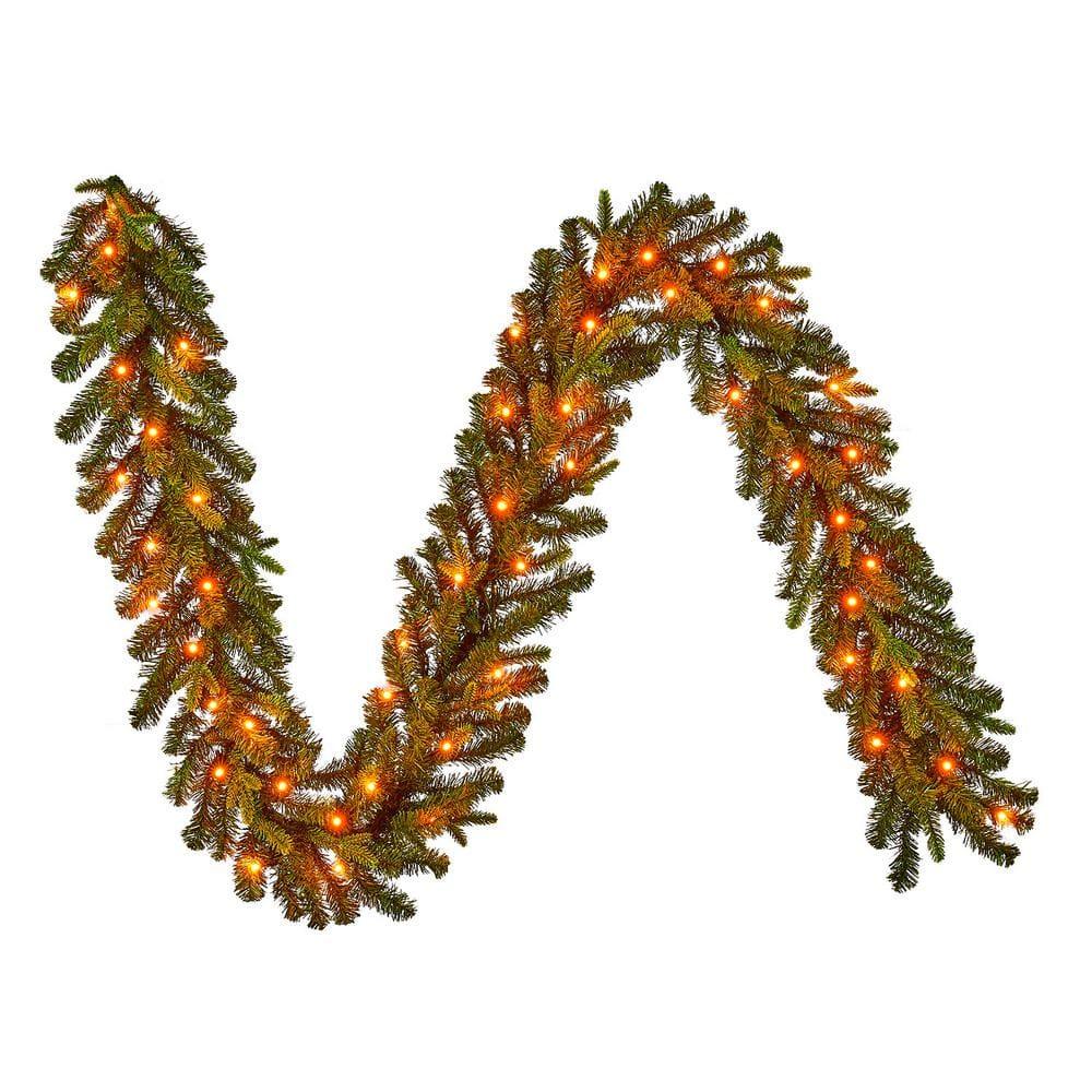 9 ft Prelit Twinkly Swiss Mountain Garland