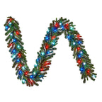 9 ft Prelit Twinkly Swiss Mountain Garland