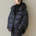 winter hooded warm patchwork light weight down coat