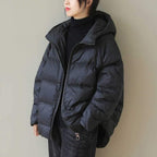 winter hooded warm patchwork light weight down coat