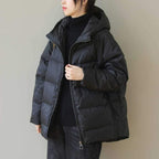 winter hooded warm patchwork light weight down coat