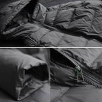 winter hooded warm patchwork light weight down coat