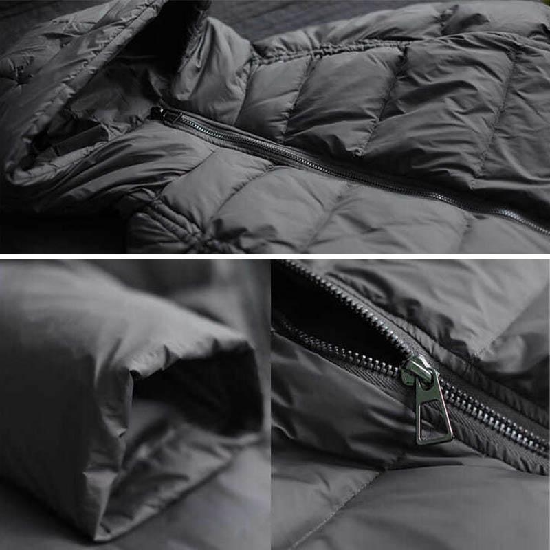 winter hooded warm patchwork light weight down coat