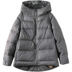 winter hooded warm patchwork light weight down coat