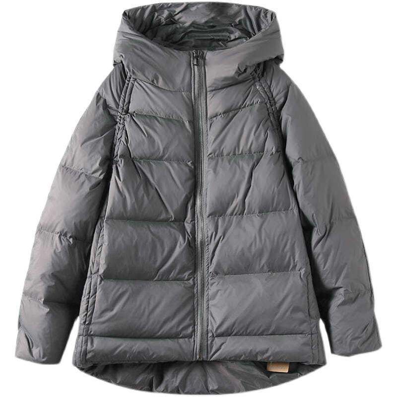 winter hooded warm patchwork light weight down coat
