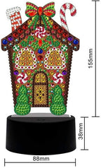 JJKFQ 5D DIY LED Diamond Painting Night Light Lamp Christmas House Decoration for Home Christmas Happy Year Decoration Home Decor