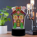 JJKFQ 5D DIY LED Diamond Painting Night Light Lamp Christmas House Decoration for Home Christmas Happy Year Decoration Home Decor