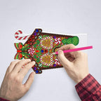 JJKFQ 5D DIY LED Diamond Painting Night Light Lamp Christmas House Decoration for Home Christmas Happy Year Decoration Home Decor