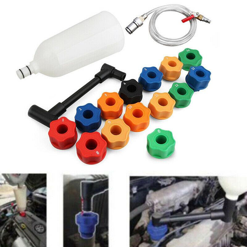17PCS Universal Durable Car Engine Oil Funnel Filler Adaptor Set Fast Filling