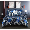 Chic Home BCS03775-US 12 Piece Kalila Comforter &amp; Quilt Set, Blue - Size