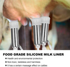 zerodis 3l electric milking machine for cattles goat cow livestock portable farm milker farm milking tools stainless steel vacuum pump bucket 100‑240v (us plug)