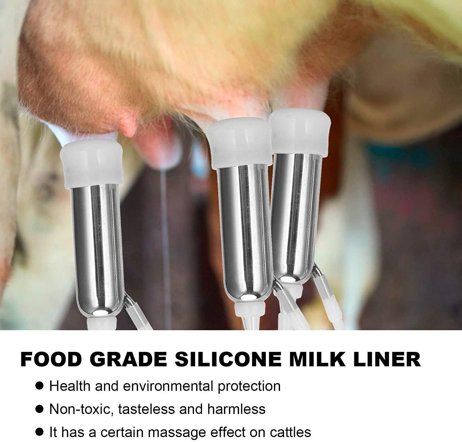 01 02 015 electric cattle milker, electric cattle milking machine 3l professional automatic with stainless steel bucket for cattles for farm livestock(#1)
