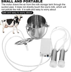 01 02 015 electric cattle milker, electric cattle milking machine 3l professional automatic with stainless steel bucket for cattles for farm livestock(#1)