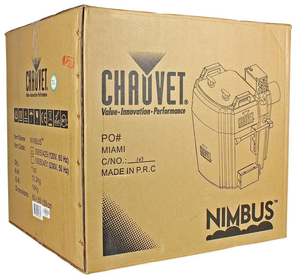 Chauvet DJ Nimbus Plug/Play Dry Ice Fog Machine+Multi-Level Control+Rolling Cart