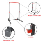 Sunny Health &amp; Fitness Essential 800-lb High Capacity Power Rack Cawith Weight Plate Stora&amp; Adjustable J-Hooks - SF-XF920063
