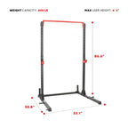 Sunny Health &amp; Fitness Essential 800-lb High Capacity Power Rack Cawith Weight Plate Stora&amp; Adjustable J-Hooks - SF-XF920063