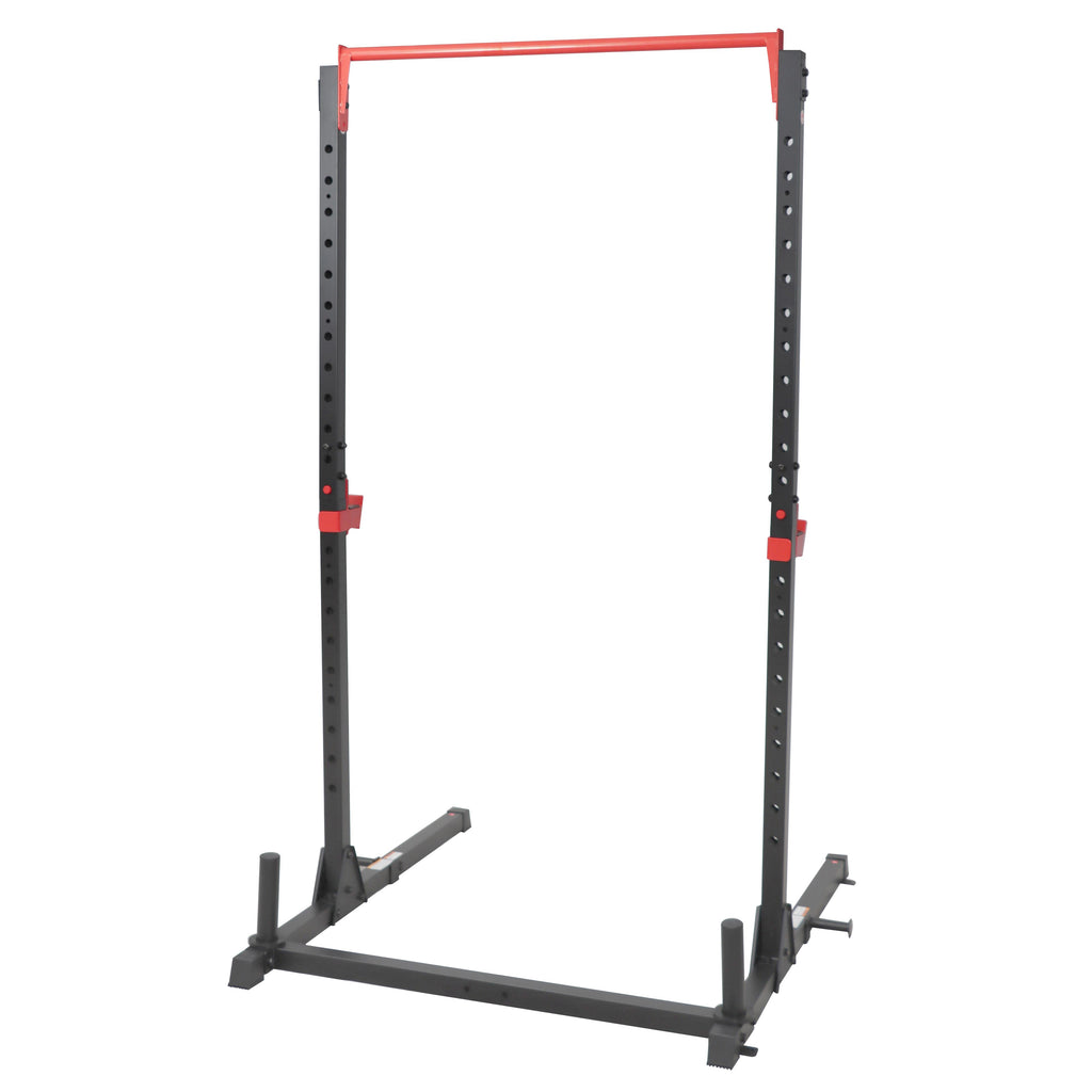 Sunny Health &amp; Fitness Essential 800-lb High Capacity Power Rack Cawith Weight Plate Stora&amp; Adjustable J-Hooks - SF-XF920063