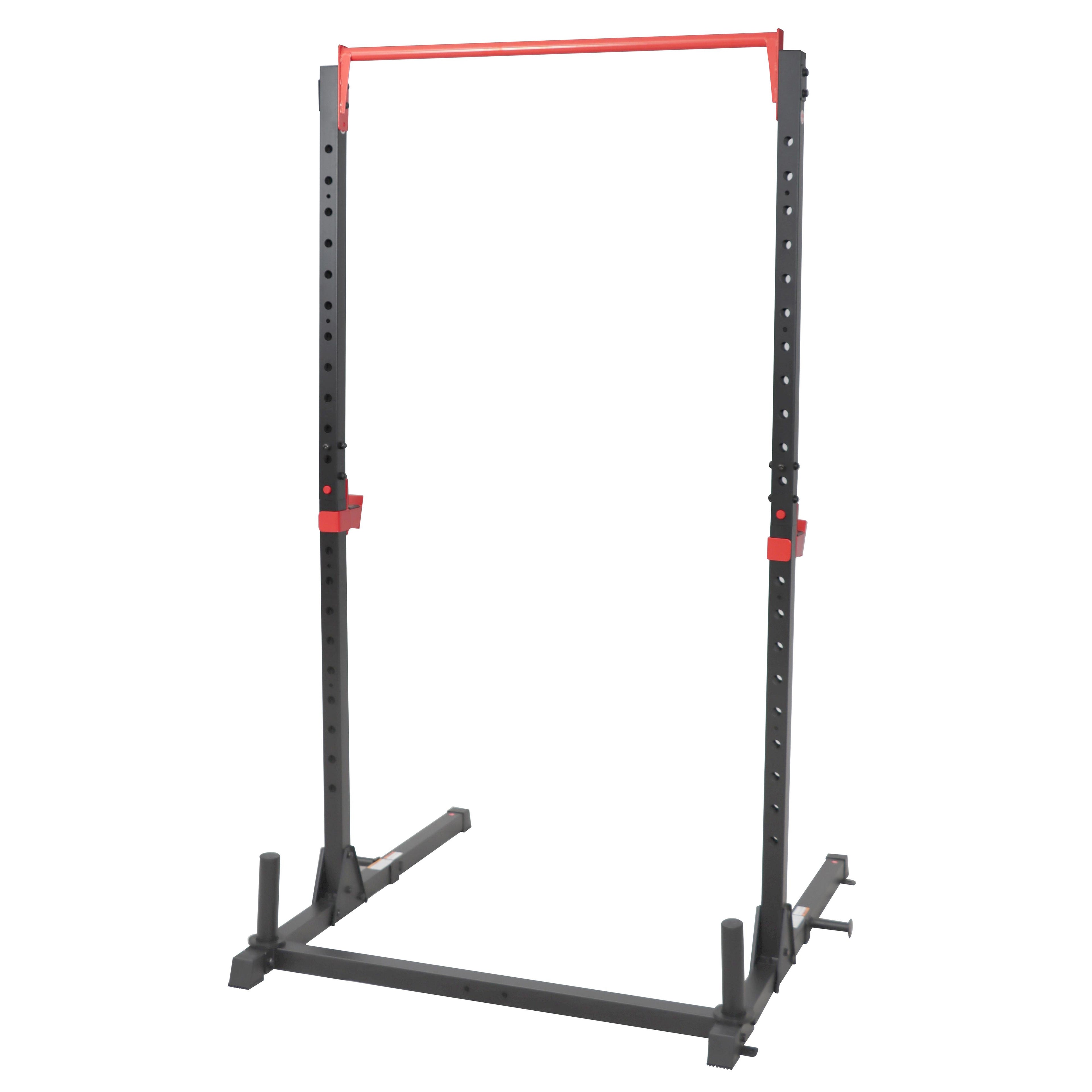 Sunny Health &amp; Fitness Essential 800-lb High Capacity Power Rack Cawith Weight Plate Stora&amp; Adjustable J-Hooks - SF-XF920063