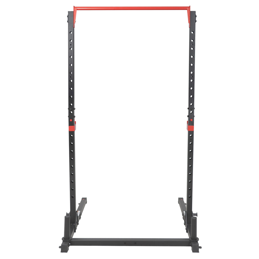 Sunny Health &amp; Fitness Essential 800-lb High Capacity Power Rack Cawith Weight Plate Stora&amp; Adjustable J-Hooks - SF-XF920063