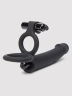 Lovehoney Double Fun Vibrating Rabbit Double Penetration Strap-On, Black