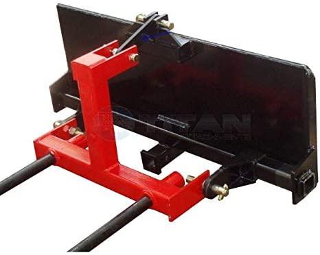 3-point attachment adapter for universal skid steers, quick-attach equipment