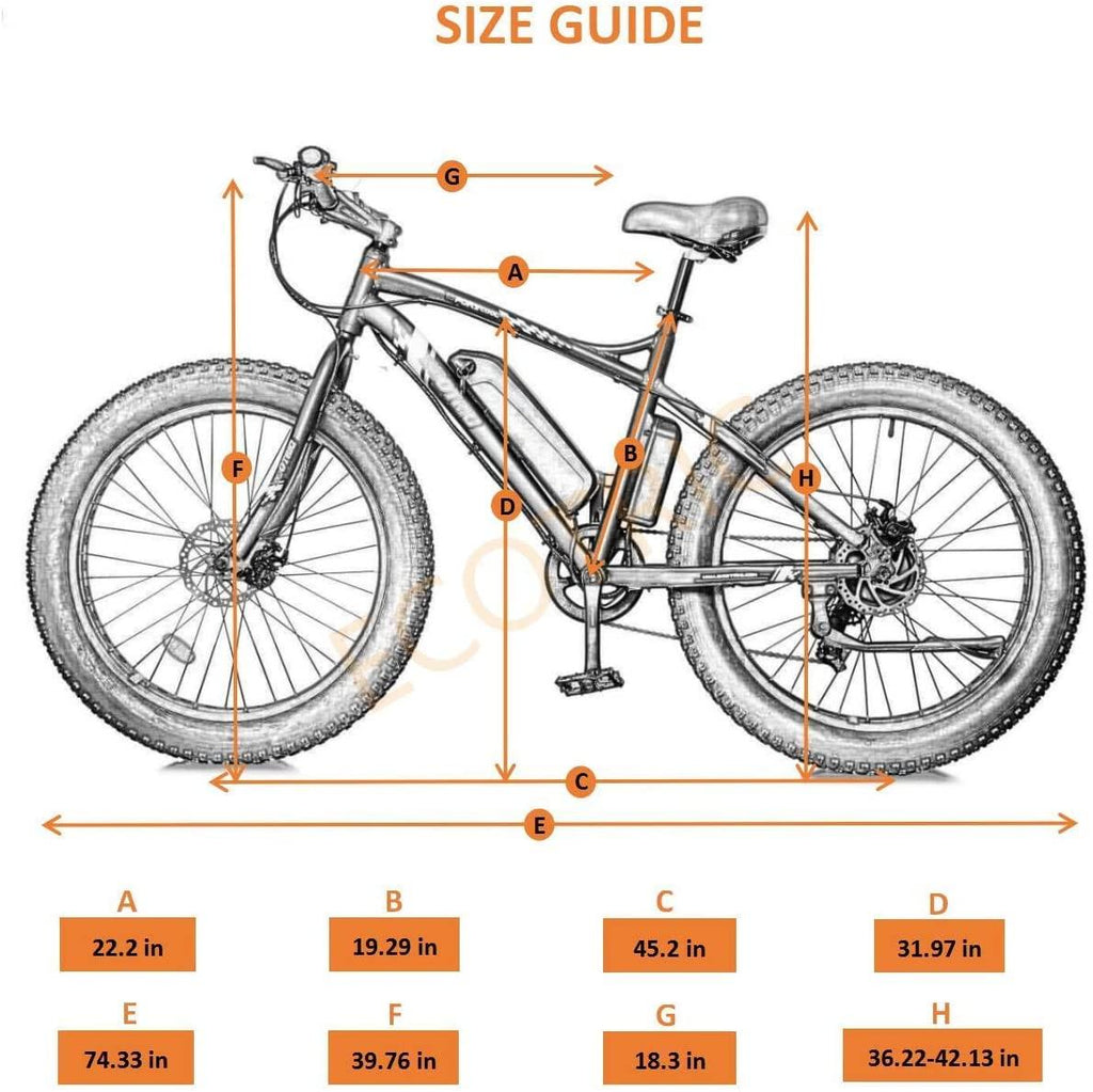 Powerfu Fat Tire Electric Bike Beach Snow Bicycle 26" 4.0 inch Fat Tire Ebike 500W 13AH 36V Electric Mountain Bicycle with  7 Speeds Lithium Battery