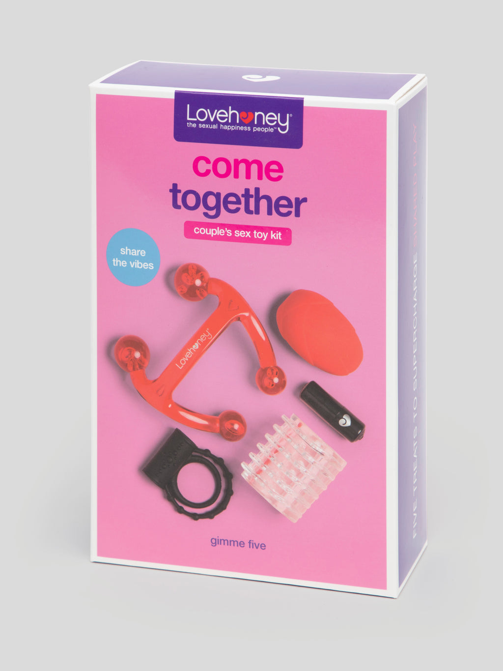 Lovehoney Come Together Rechargeable Sex Toy Kit (5 Piece), Red