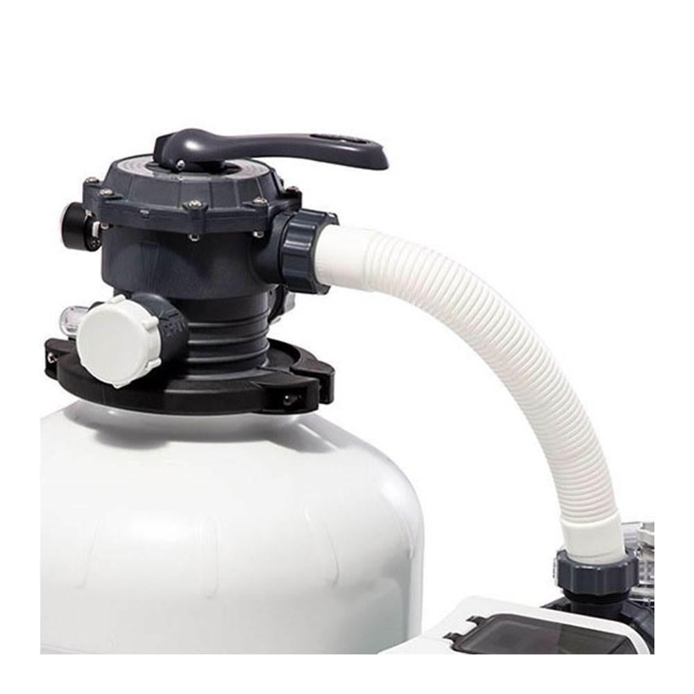 intex 3000 gph pool sand filter pump w/krystal clear saltwater system