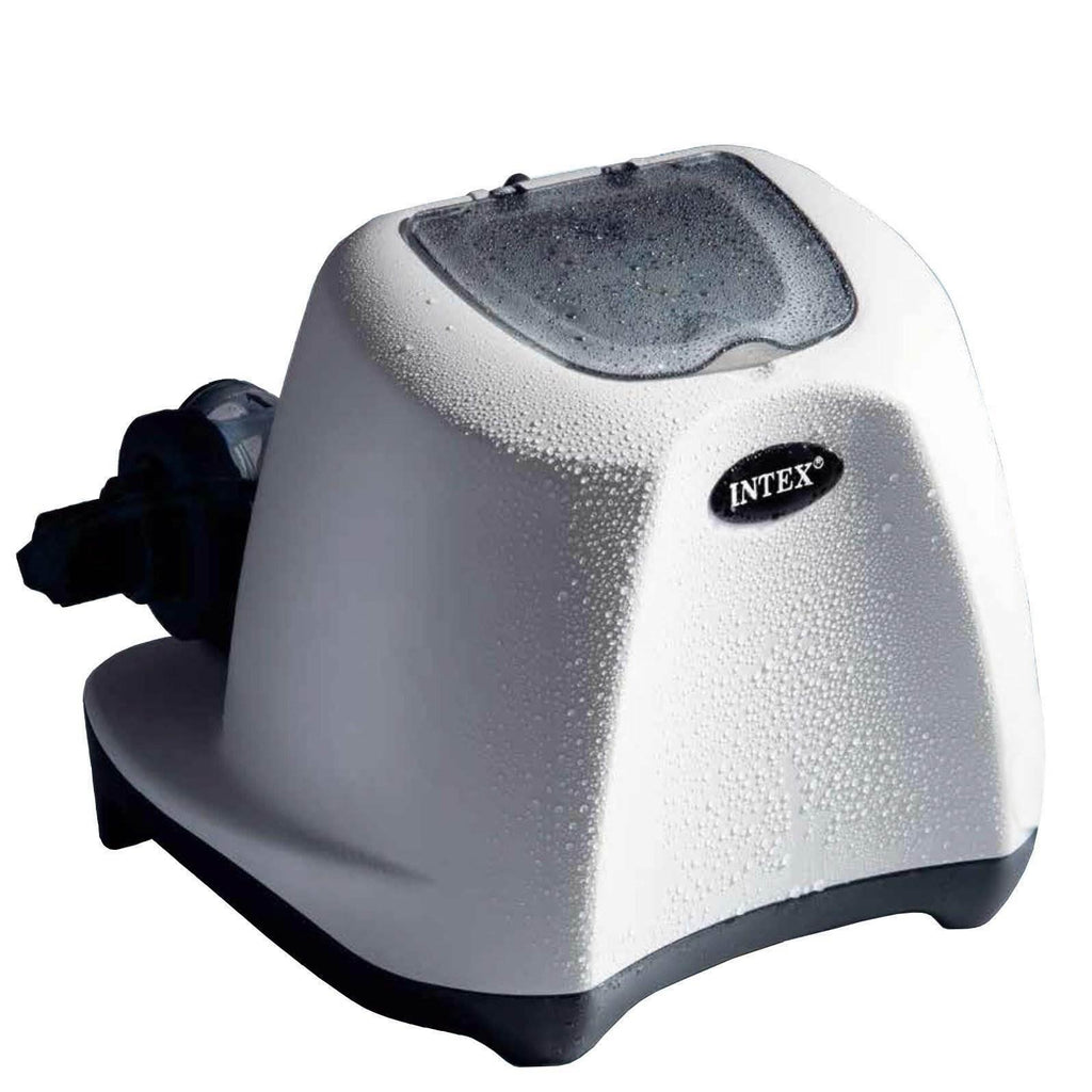 intex 3000 gph pool sand filter pump w/krystal clear saltwater system