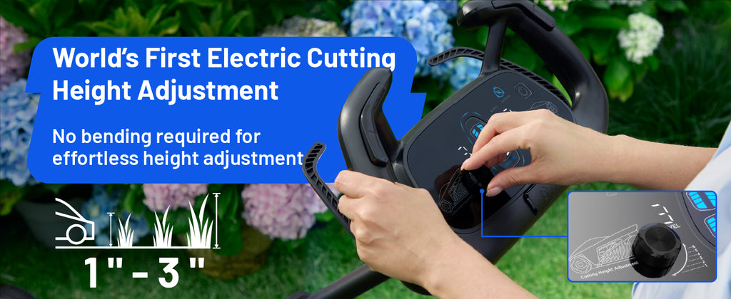 Electric Lawn Mower, Self-propelled Lawn Mower Cordless 40V(2x20V) 18.5" Brushless Mower with Electric Cutting Height Adjustment, Higher Rotation Speed, 2 x 4.0Ah Battery and Rapid CharIncluded