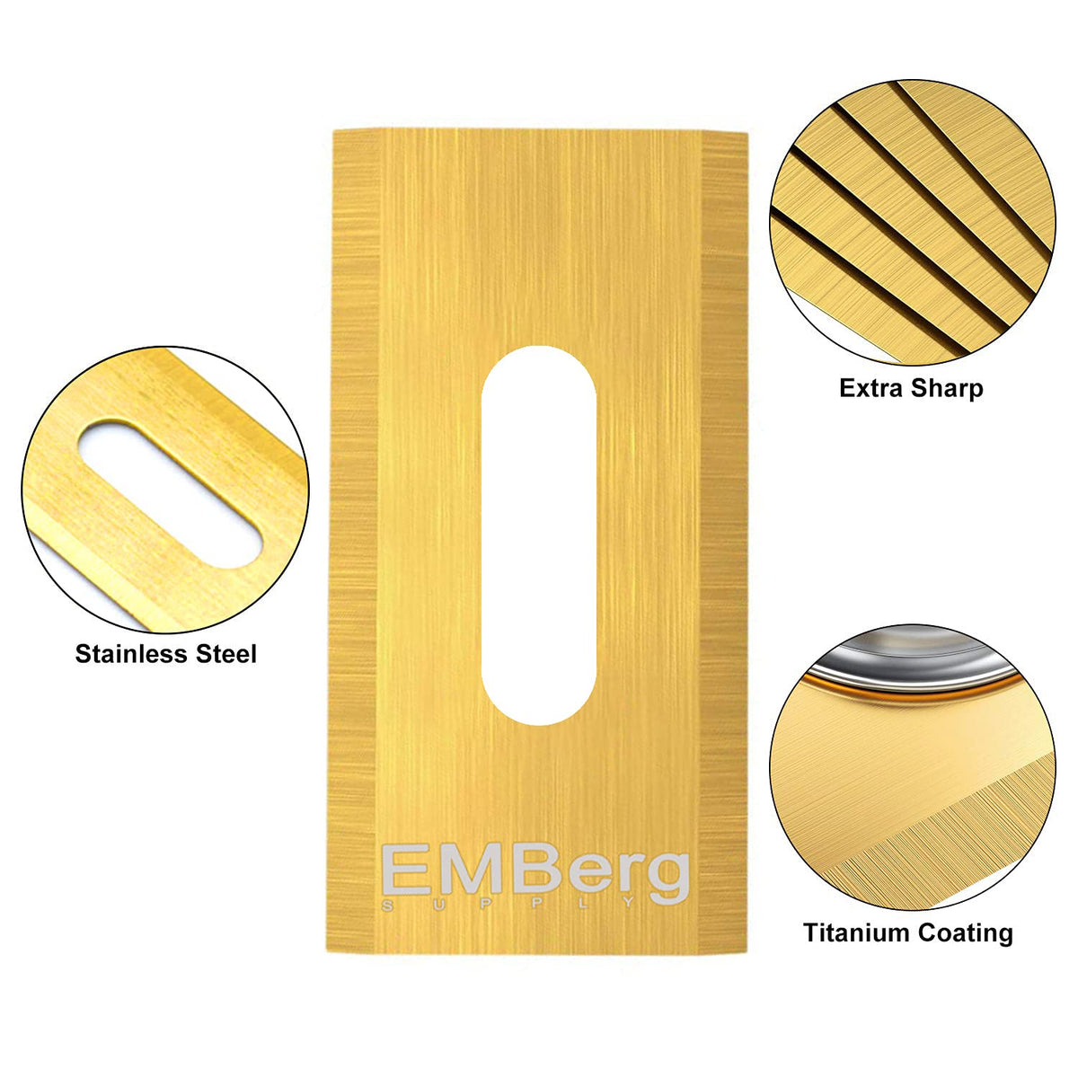 EMBerg Endurance Blades (18 Pack) for  Automower  McCulloch Robotic Lawnmower Mowing Lawn Mower Robo Robot Accessories Replacement Blade for 315 430 435 450 Others. (ium Coated)