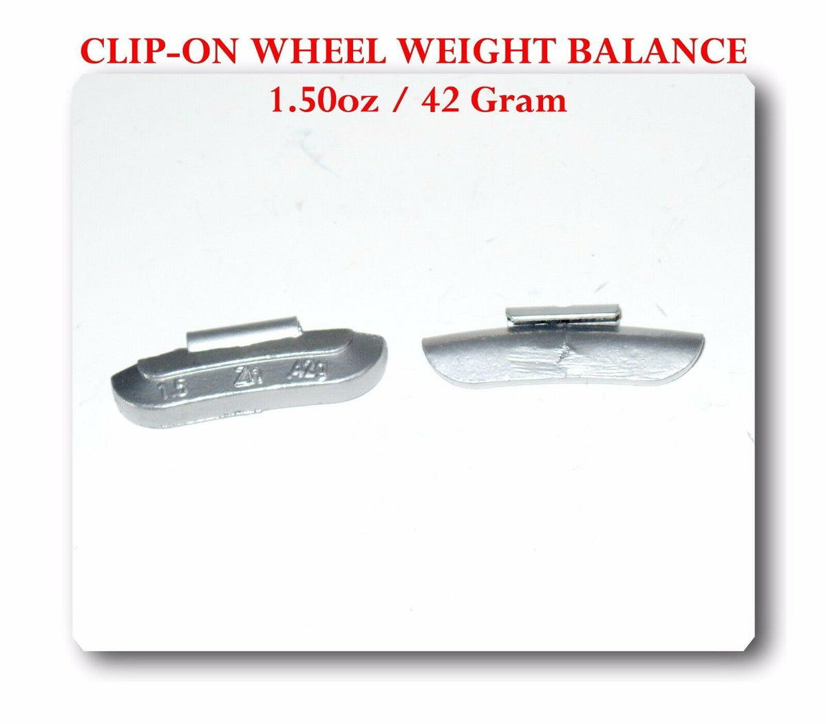 300 Pcs P Style Clip-on Wheel Weight  1.50oz 42 gram  P150 Total 450 oz