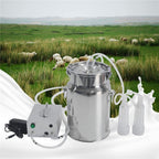 limeid goat milking machine 7l electric vacuum pulsation suction pump milker machine auto-stop device for cow goat sheep livestock household farm stainless steel food grade bucket milking device