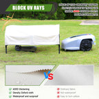 Robot Mower Garage, Rainproof UV-Proof Shelter for All Mowers | Thickened 600D Oxford fabric | Rust-proof steel frame | 35.5×29×17in | Fits Lymow, Segway, , , &amp; more