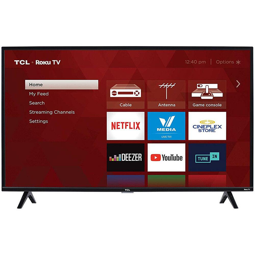 tcl 40" 1080p hd led 3-series dual-band wi-fi roku smart tv w/ 60hz refresh rate