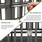 KELIXU Heavy Duty Dog Crate LarDog caDog Kennels and Crates for LarDogs Indoor Outdoor with Double Doors, Locks and Lockable Wheels