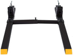 light duty 43" clamp on pallet forks w/adjustable stabilizer bar(13" - 23" w), 2000lbs capacity max for loader bucket skidsteer tractor（43inch total 30inch fork length）