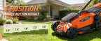 20V 13 Inch Electric Lawn Mower and 12 Inch Cordless Weed Wacker and 600CFM Cordless Leaf Blower Combo, Cordless Lawn Mower Set with 2 x 4.0Ah &amp; 2 x 3.0Ah Batteries and Dual Chargers